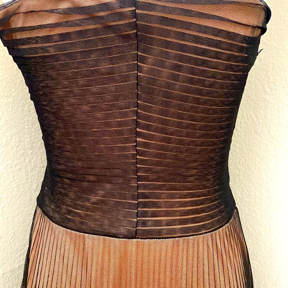 Betsy Johnson Evening Gown - Black mesh with adjustable straps. Stunning! - Picture 6 of 10